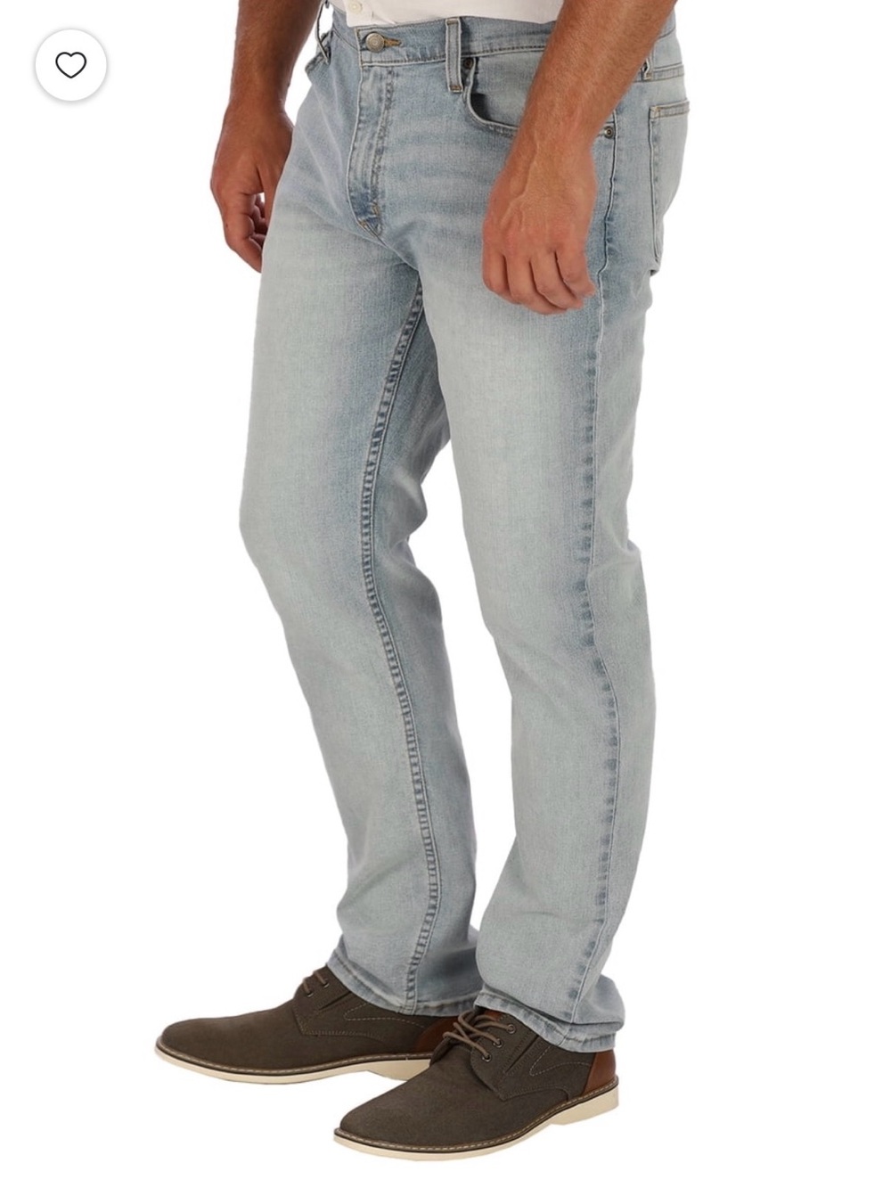 George Light Wash Slim Straight Jeans